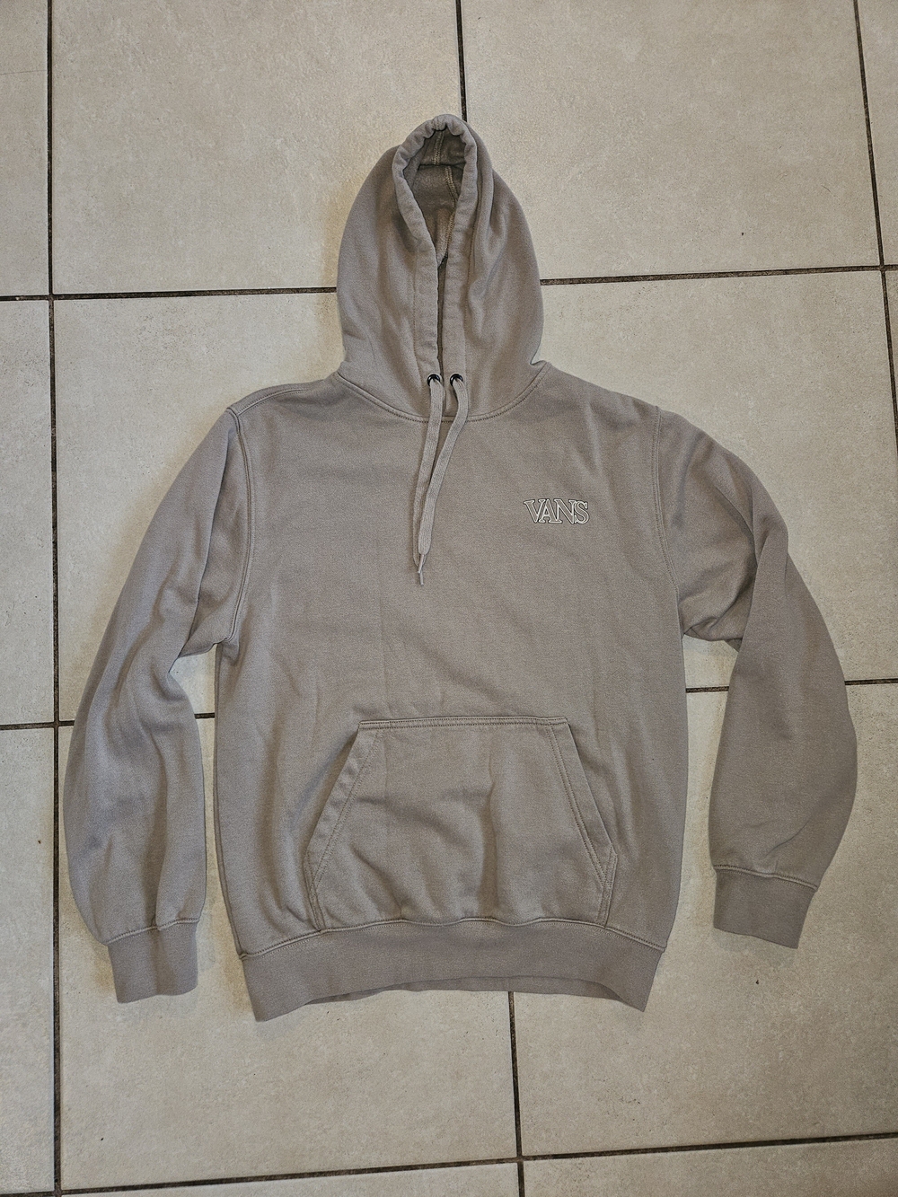 Vans Taupe Pullover Hoodie with Embroidered Logo